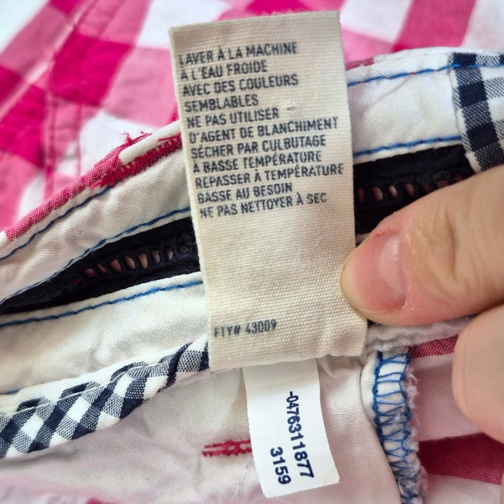American Eagle Y2K Live Your Life pink white gingham plaid shorts women's 6 - Picture 7 of 9